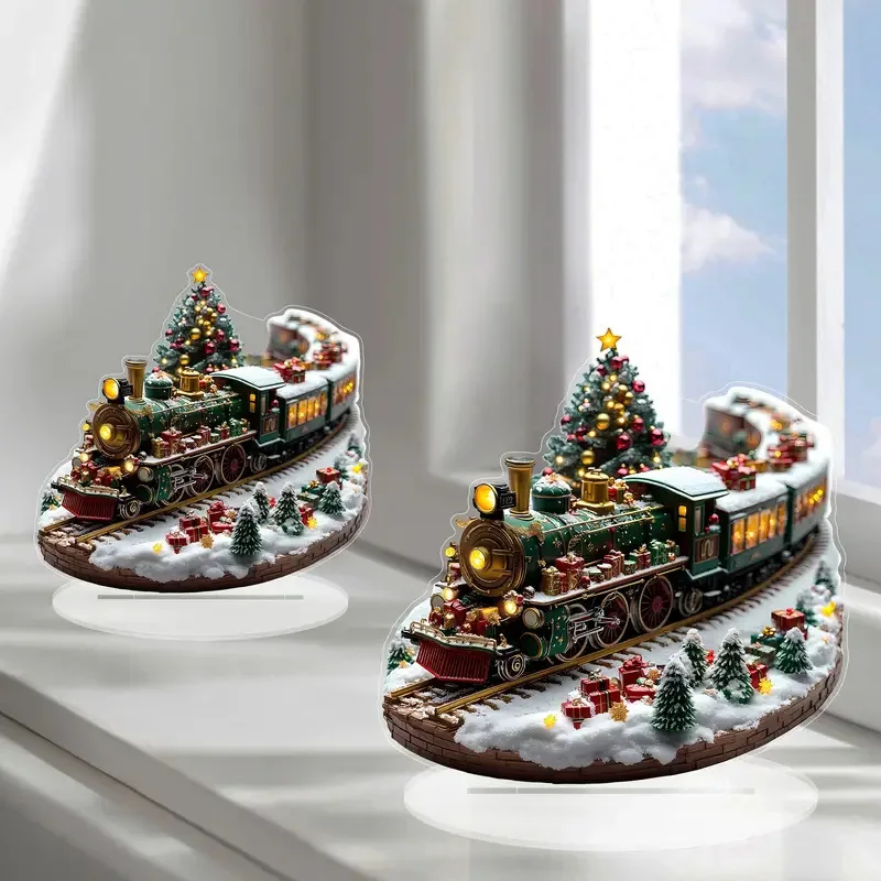 1 piece of Christmas acrylic desktop display board A classic holiday decoration for the joyous and warm Christmas season