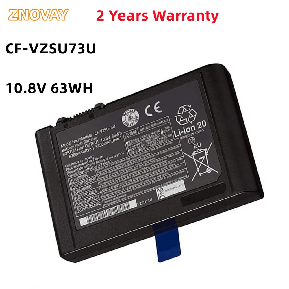 

ZNOVAY CF-VZSU73U CF-VZSU73R CF-VZSU73SP 10.8V 63Wh/5800mAh Laptop Battery For Panasonic Toughbook CF-D1 Mk1 Mk2 Series ﻿