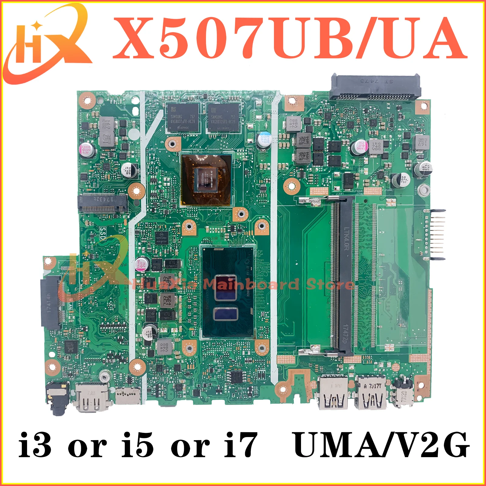 X507U Mainboard For X507UBR X507UF X507UB X507UA X507UAR F507U R507U A507U Y5000U Laptop Motherboard i3 i5 i7 6th/7th/8th