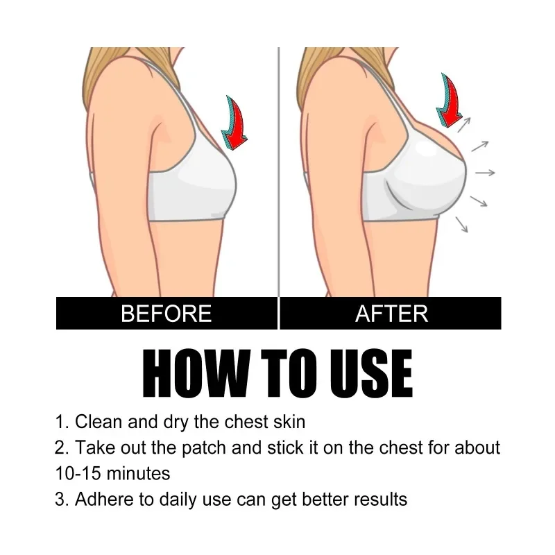 Heallor ナチュラル胸強化パッチ高度なフォーミュラホルモンを促進バストサイズ増加おっぱい胸引き締めバストリフト