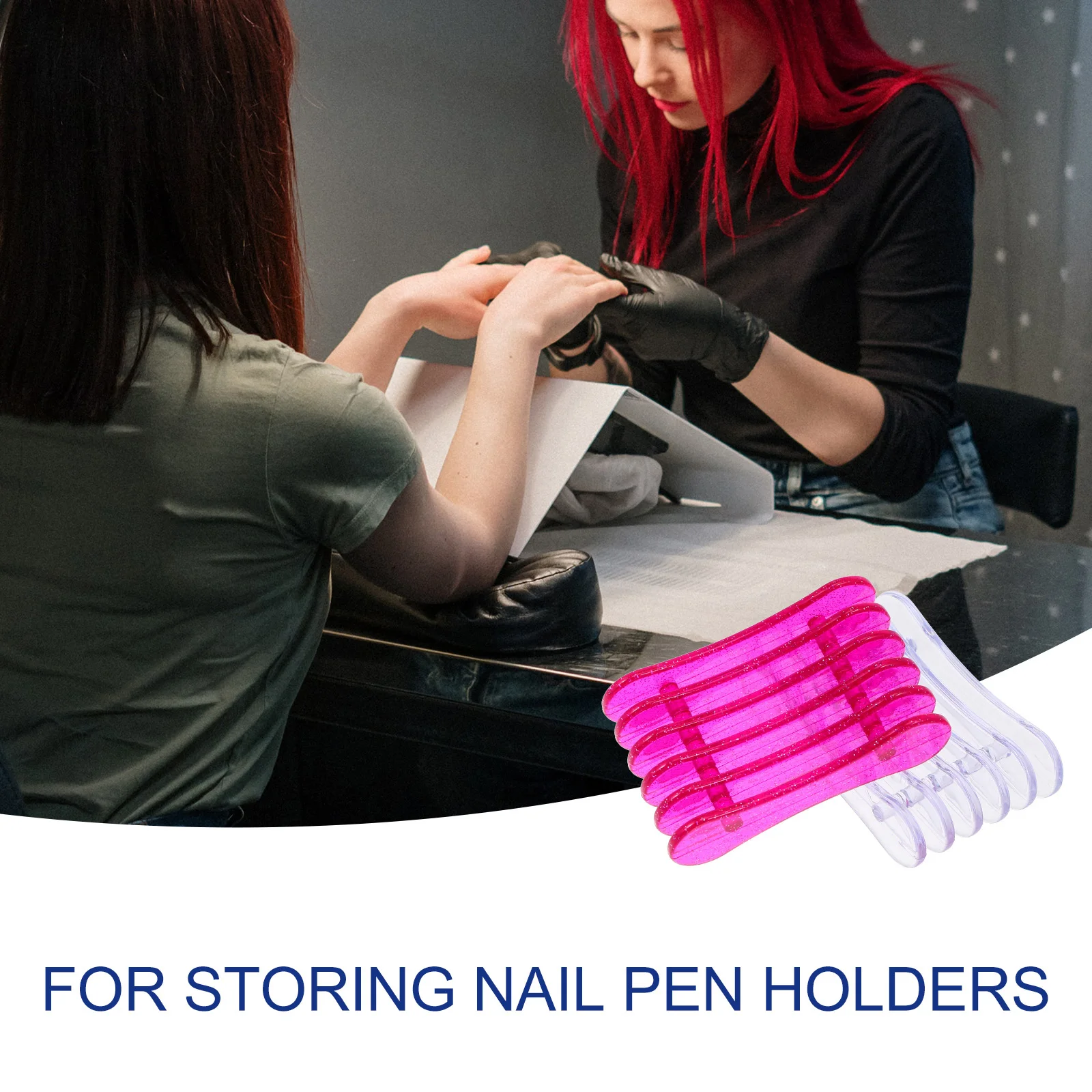 

4pcs Holder Storage Stand Plastic Manicure Penholder ABS Material Nail Penholder Easy Operation Nail Art Supplies
