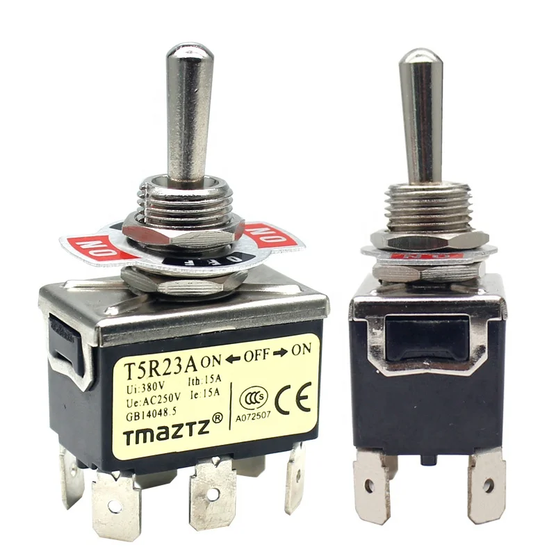 Heavy Duty 125V 20A ON OFF ON 3 Way 6Pin Brass Toggle Switch for Racing Auto Car ATV(1 PCS)