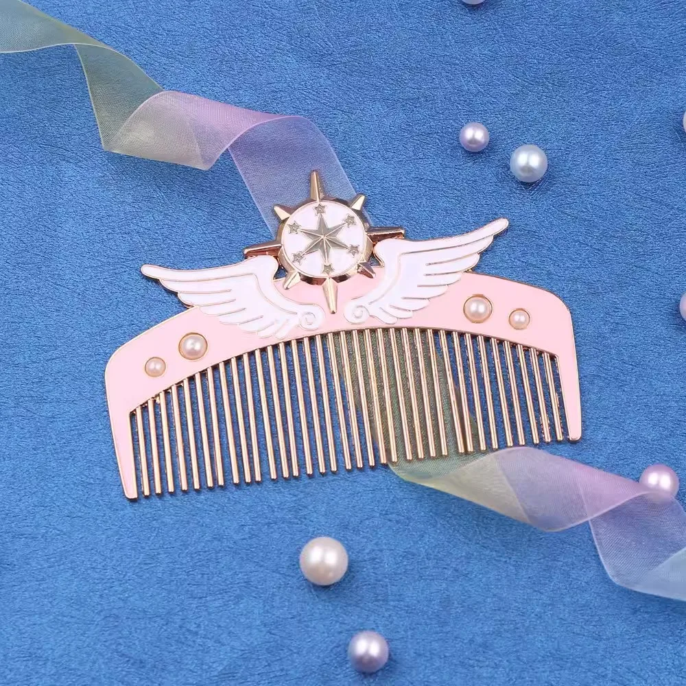 Sailor Moon Makeup Comb Creative Cartoon Animation Girl Sakura Variety Little Sakura Magic Stick Luna Cat Metal Makeup Comb Gift