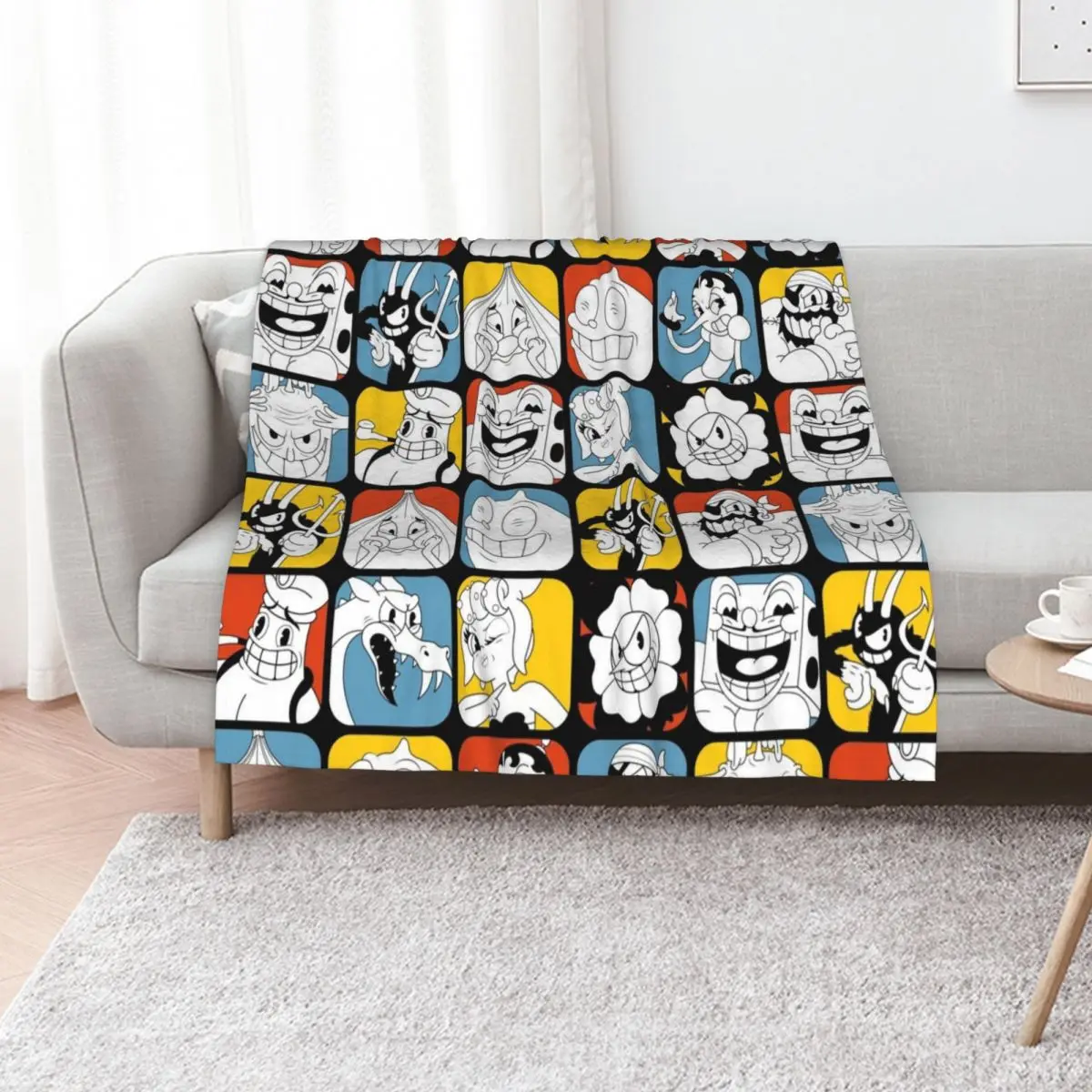 Cuphead Bosses Throw Blanket Air Conditioner Soft Blanket for Office Home