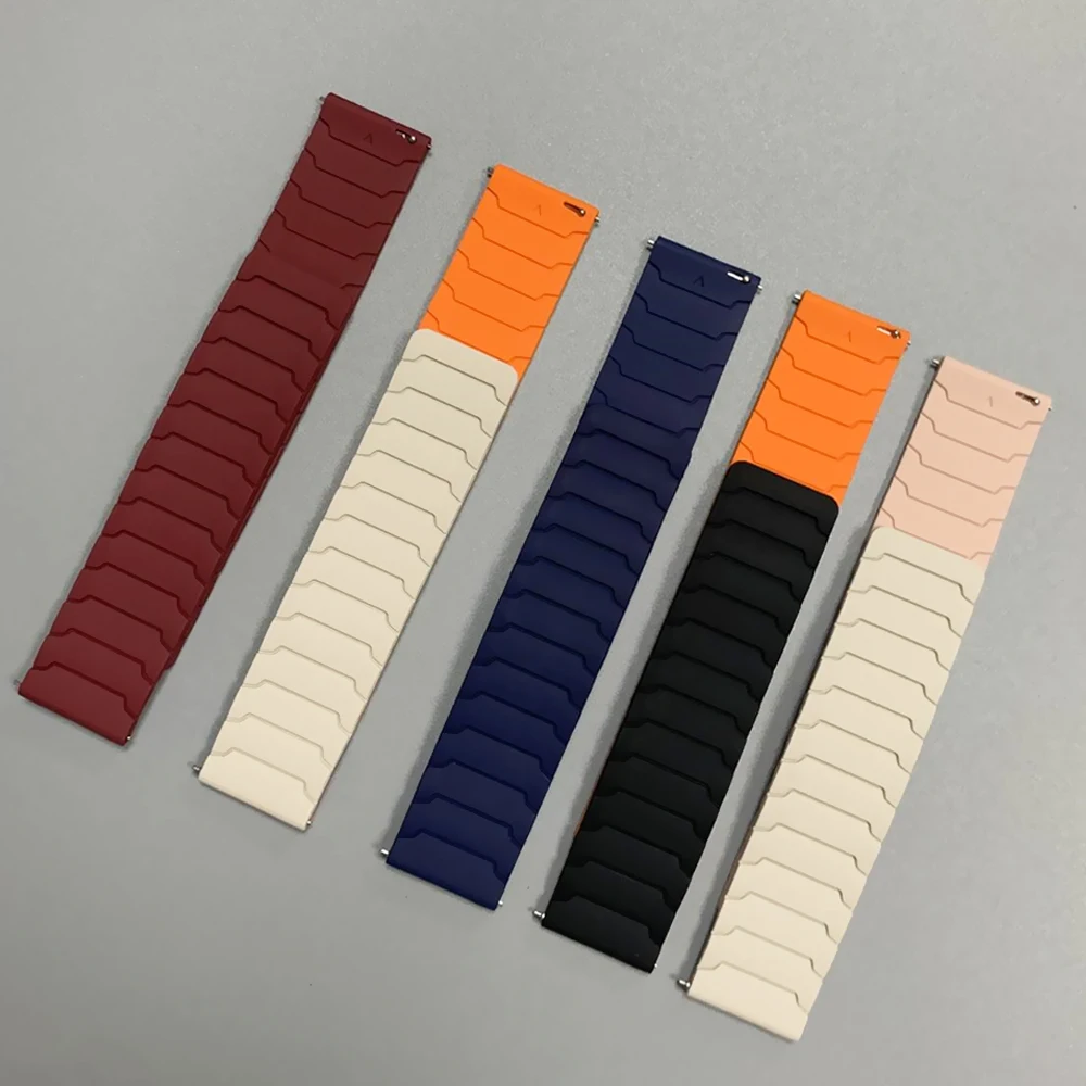 20/22 mm Magnetarmband für Huami AMAZFIT BIP 6 5 UNITY Silikon-Schlaufenband GTR 4/3/3 Pro 2e GTS 4 mini 3 BALANCE Sportarmband – Detail 5