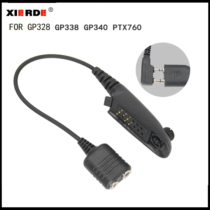 GP328 walkie talkie headphone conversion cable universal GP338 GP340 PTX760 conversion to K-head headphone handheld microphone