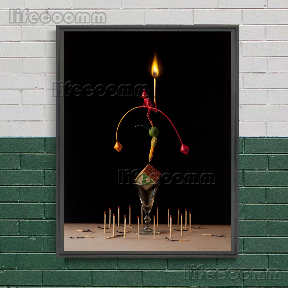 Vase,Skull,Flowers,Candle,Hourglass,Vintage Wall Art,Canvas Painting,Still Life Realistic Art,Poster Print,For Living Room Decor