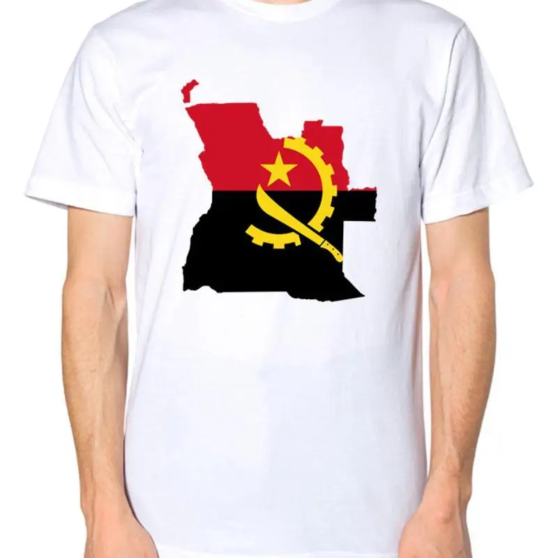 Angola Flag Map T Shirt