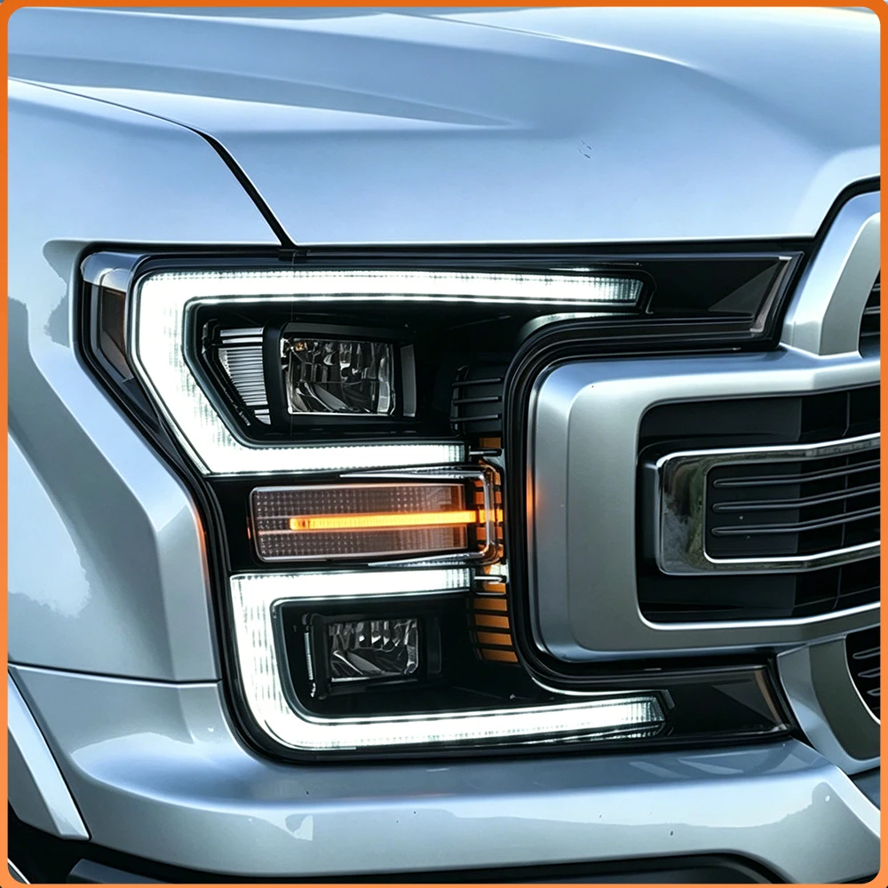 

For Ford Raptor F150 2018-2019 LED Headlights Assembly Upgrade Streamer Turn Light Plug and Play High Quality Car Front Lamps
