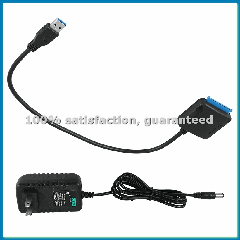 

USB to Sata Data Cable, 2.5/3.5 Inch USB3.0 Easy Drive Cable Sata Hard Disk Adapter Cable(US Plug)-ABVM