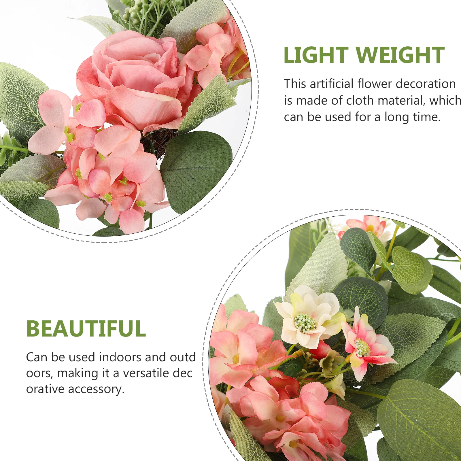 

2Pcs Artificial Flower Wedding Party Indicator Sign Fake Flower Garland Decoration Party Supplies Door Decor DIY Supplies