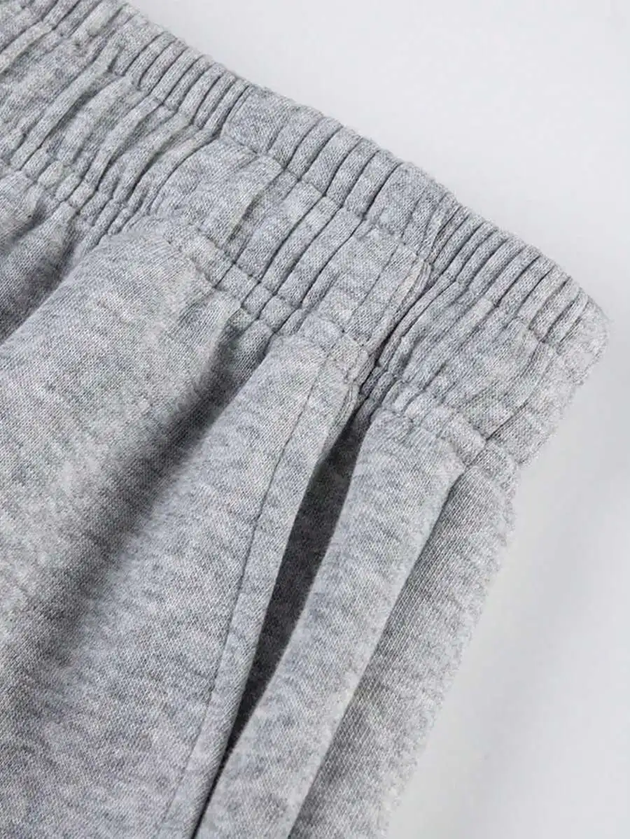 

Men’s Heather Gray Elastic Waist Relaxed Shorts, Lightweight And Stylish For Summer Leisure, Daily Errands And Trip Wear
