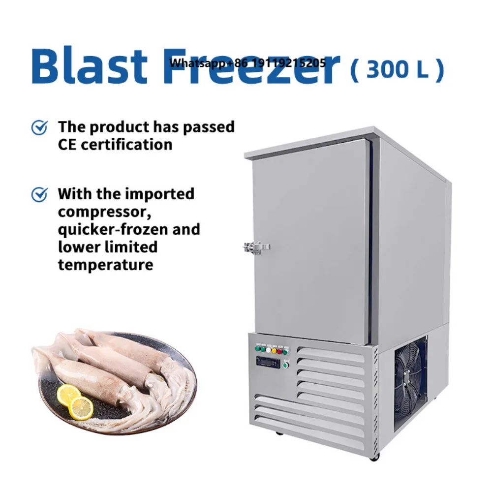 Commercial -80 ° C ultra-low temperature quick freezer 300L 10-layer tray stainless steel quick freezer