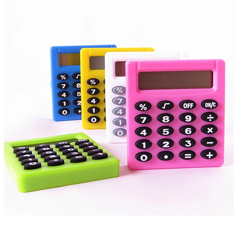 Boutique Stationery Small Square Personalized Mini Creative Calculator Candy Color School Office Electronics 8-Digit Calculator