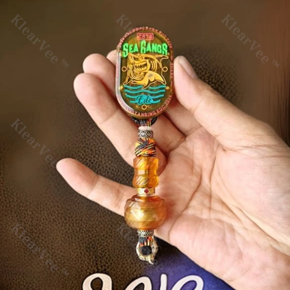 

Resin PEI Knife Pendant EDC Outdoor Tool Umbrella Rope Woven Knife Bead Keychain Pendant DIY Backpack Hanging Accessory