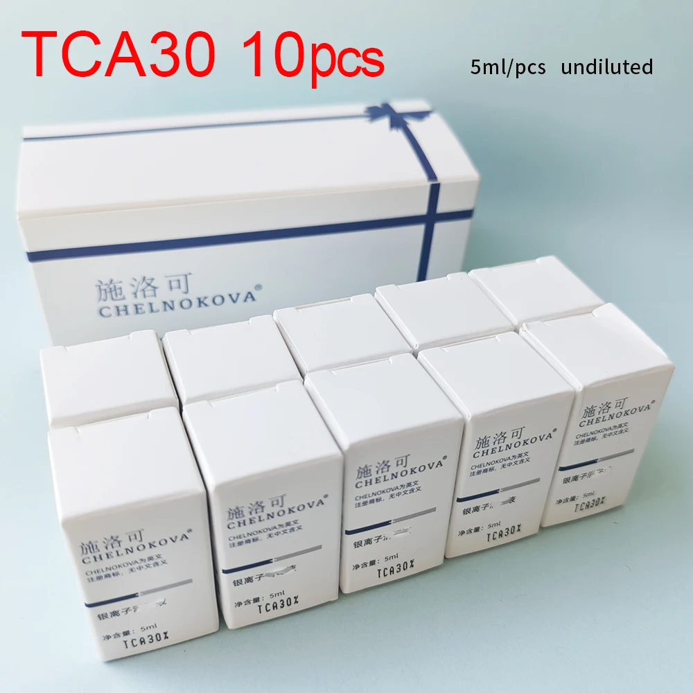 TCA 70% 60% 50% 35% 필링 도구, 미용실용, 편리하고 사용하기 쉬운 산성 피부과 의사 필링, 10 PCs