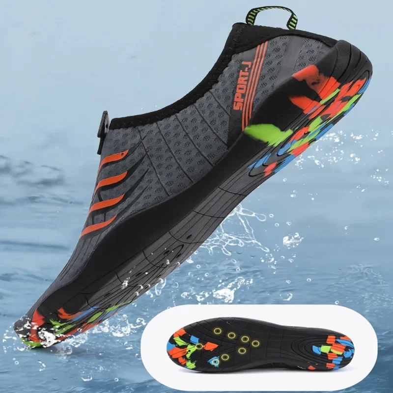 Scarpe da acqua da uomo Sneaker da spiaggia unisex Uomo Calzini da acqua ad asciugatura rapida Scarpe da piscina Scarpe da aerobica per bambini Scarpe a piedi nudi