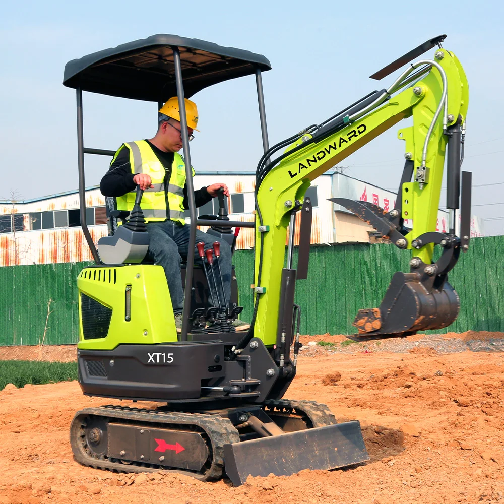 Miniescavadeira de esteira escavadora de uso doméstico de 1,5 toneladas com miniescavadeira de cabine opcional Escavadeira personalizada Euro 5 EPA Escavadeira de 1 tonelada