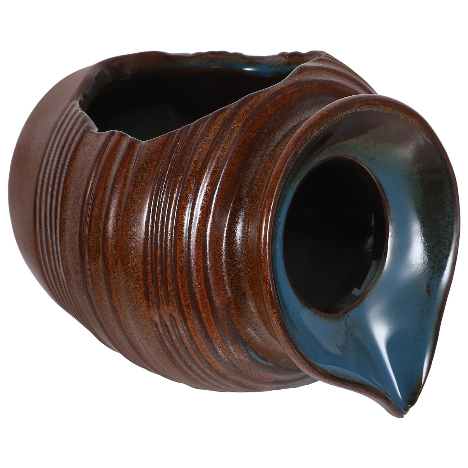 جرة شلال من السيراميك، ديكور داخلي خارجي، نافورة متداولة، وعاء بركة، ميزة مياه للمناظر الطبيعية، قطعة مركزية للحديقة