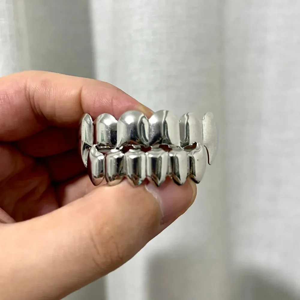 Klassische Glänzende Vampirzähne Zahnkappen Hip-Hop 6/6 Glatte Oberfläche Zahn-Grills für Frauen Männer Halloween Cosplay Schmuck Geschenk – Detail 23