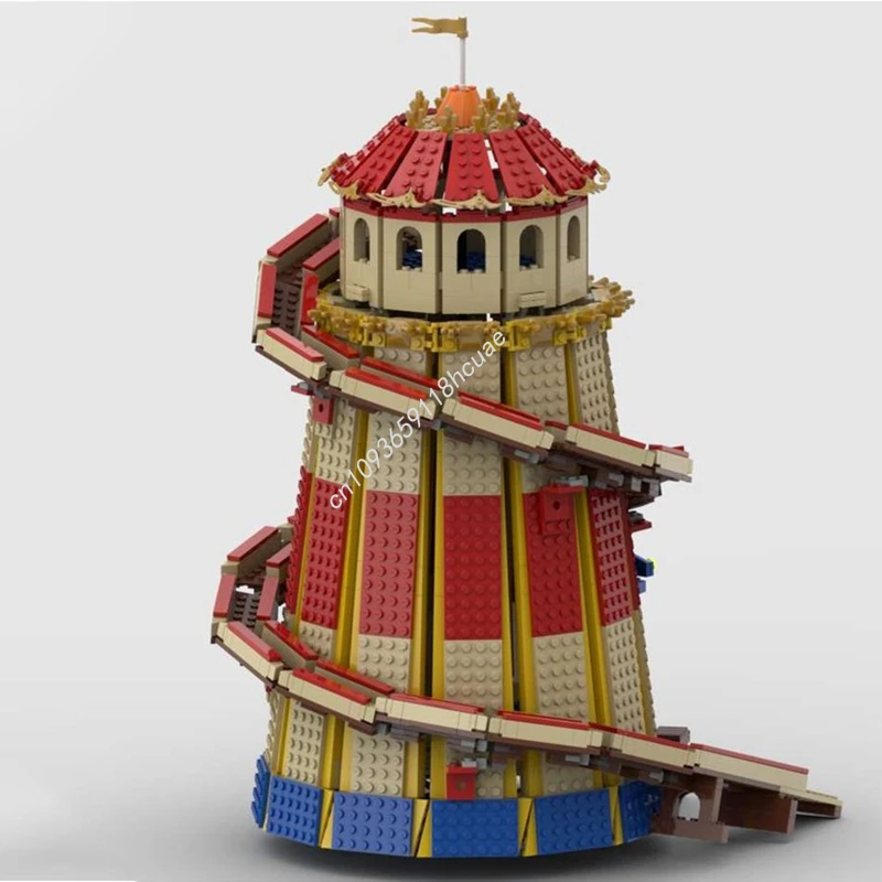 1437 Uds. MOC Helter Skelter nan modelo bloques de construcción idea ensamblar arquitectura ladrillo artesanía juguetes regalos de navidad