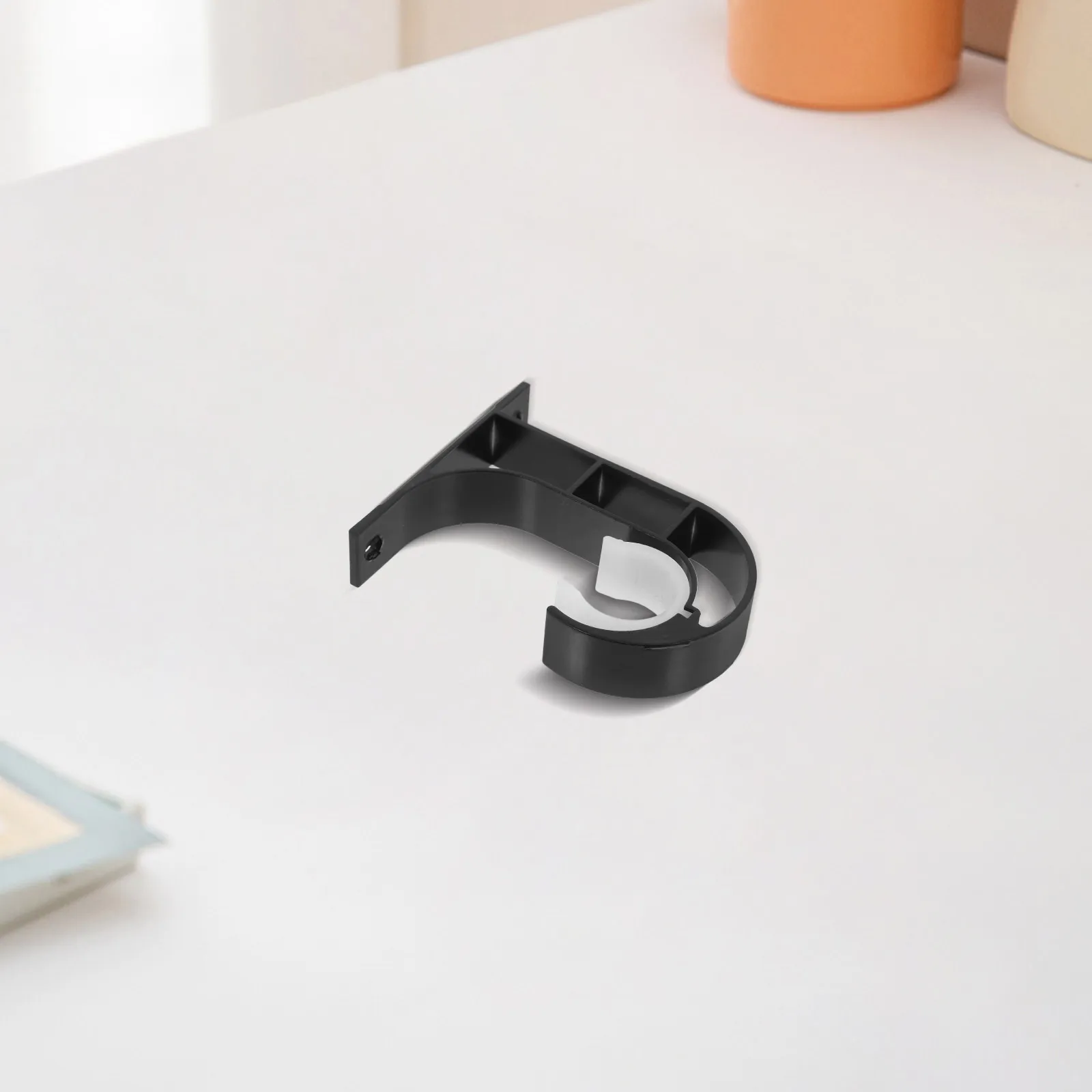 

4Pcs Ceiling Mount Curtain Rod Holder Brackets Sturdy Thickened Curtain Rod Supports for Home Office Windows Curtains Hangers