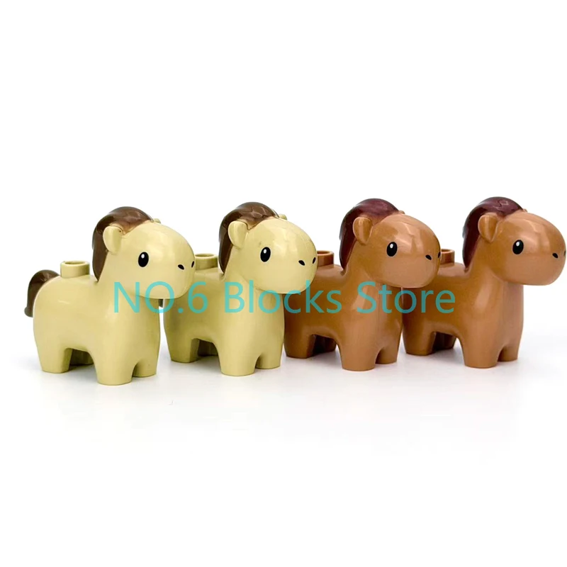 Wildtier-Bausteine MOC Tiger Löwe Elefant Bär Hai Adler Wolf Modellbausatz DIY Lernspielzeug Geschenke für Kinder S11