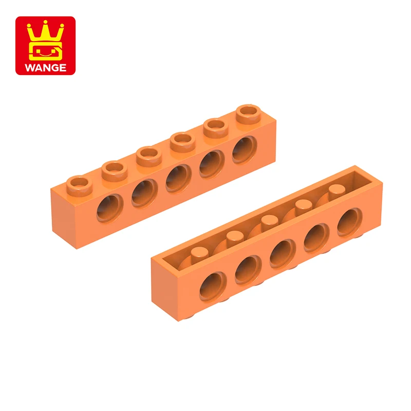 Wange 49Pcs/lot 3894 1x6 5Holes Thick  Block Moc Color Accessories Compatible with Brick DIY Children\'s Toy Assembly Parts