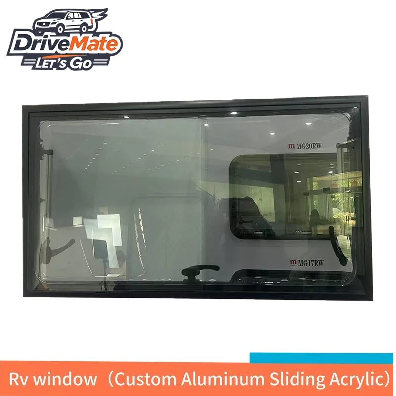 

MAYGOOD E-mark RV Camper Trailer Side Windows Square Corner Motorhome Push-out Acrylic Window