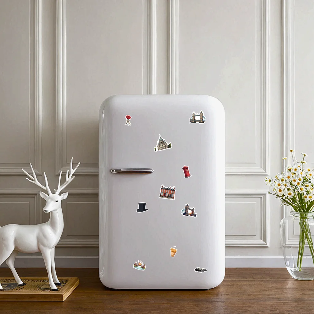 35pcs-70pcs Iconic British Culture Stickers Cartoon London Iconic Teacher Reward Stickers PVC Sticker For Phone Laptop Car