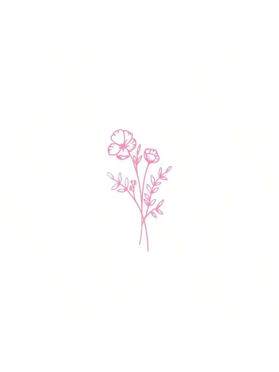 1pc Wild Flower Car Sticker, Suitable For Car Window, Laptop Back, Computer, Luggage, Car Parts, Car Line Drawing Sticker,
