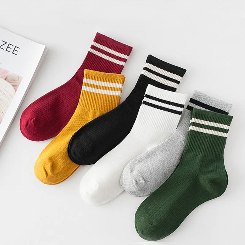 1 Pair Man Striped Casual Socks Standard Thickness Cotton Breathable Funny Unisex Street Fashion Happy Sock Cheap For 1 Uah