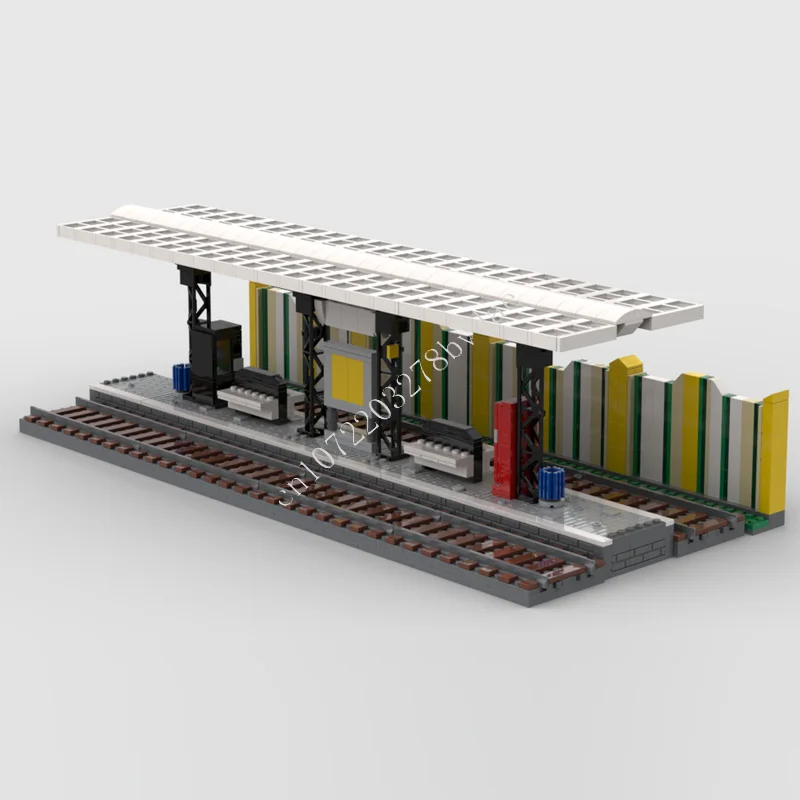 

1741PCS Train station platform Model Moc Building Blocks DIY Assemble Brick Transportation Architecture Display Xmas Toys Gifts