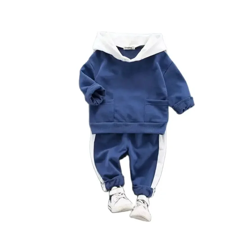 Baby Clothes Baby Spring Autumn Sets Casual Suit Solid Color Fashion Sport Clothes Sweatshirt + Pants Two-piece Set