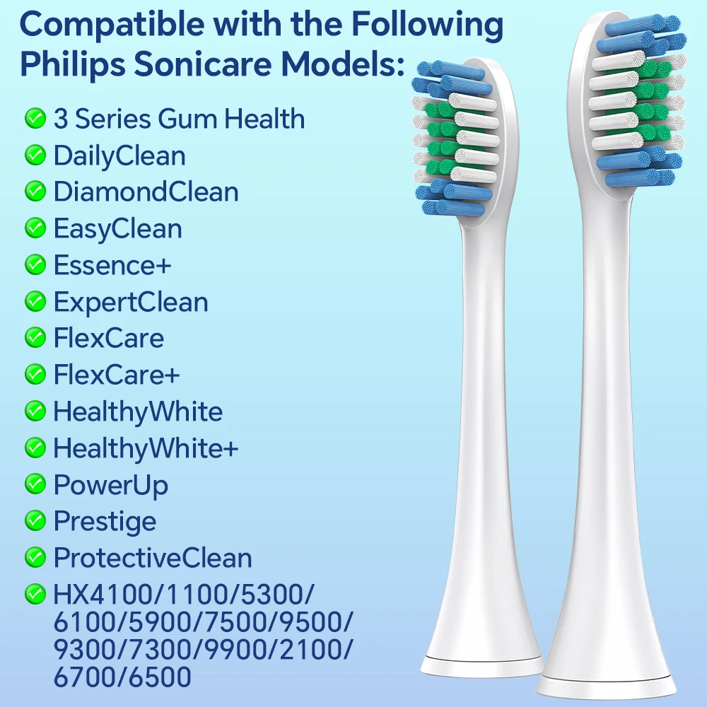 Compatible with Philips Sonicare Electric Toothbrush Replacement Brush Heads, Professional Toothbrushes Head for 4100 1100 5300