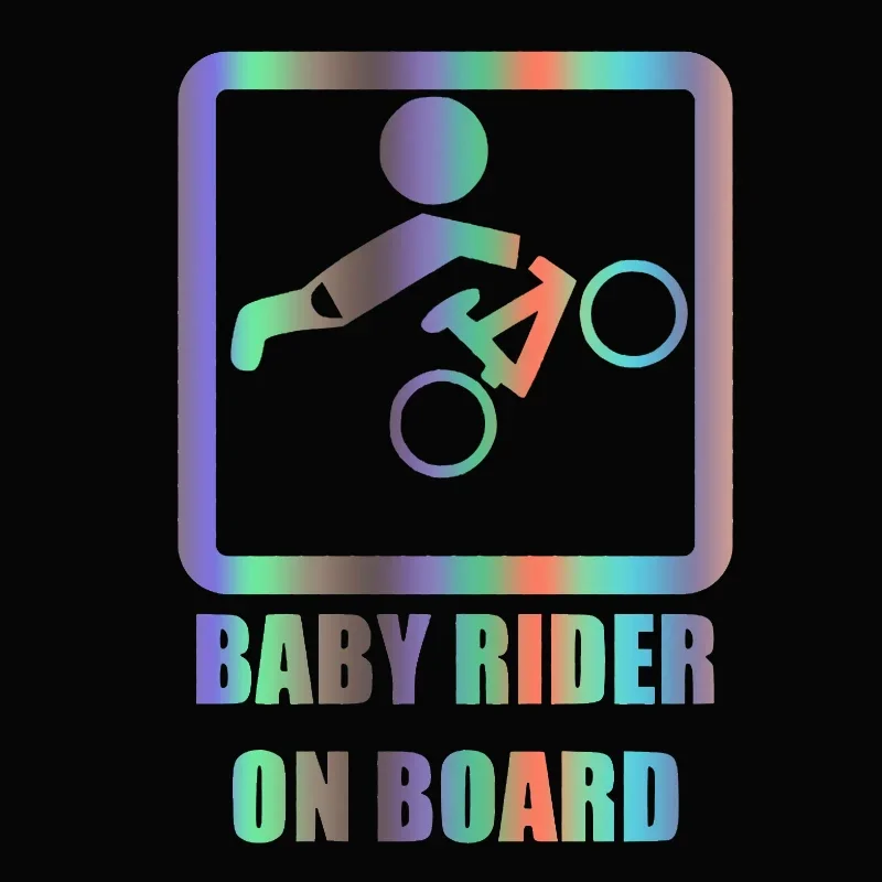 Car Stickers Decor Motorcycle Decals Baby Rider on Board  Decorative Accessories Creative Sunscreen Waterproof PVC.