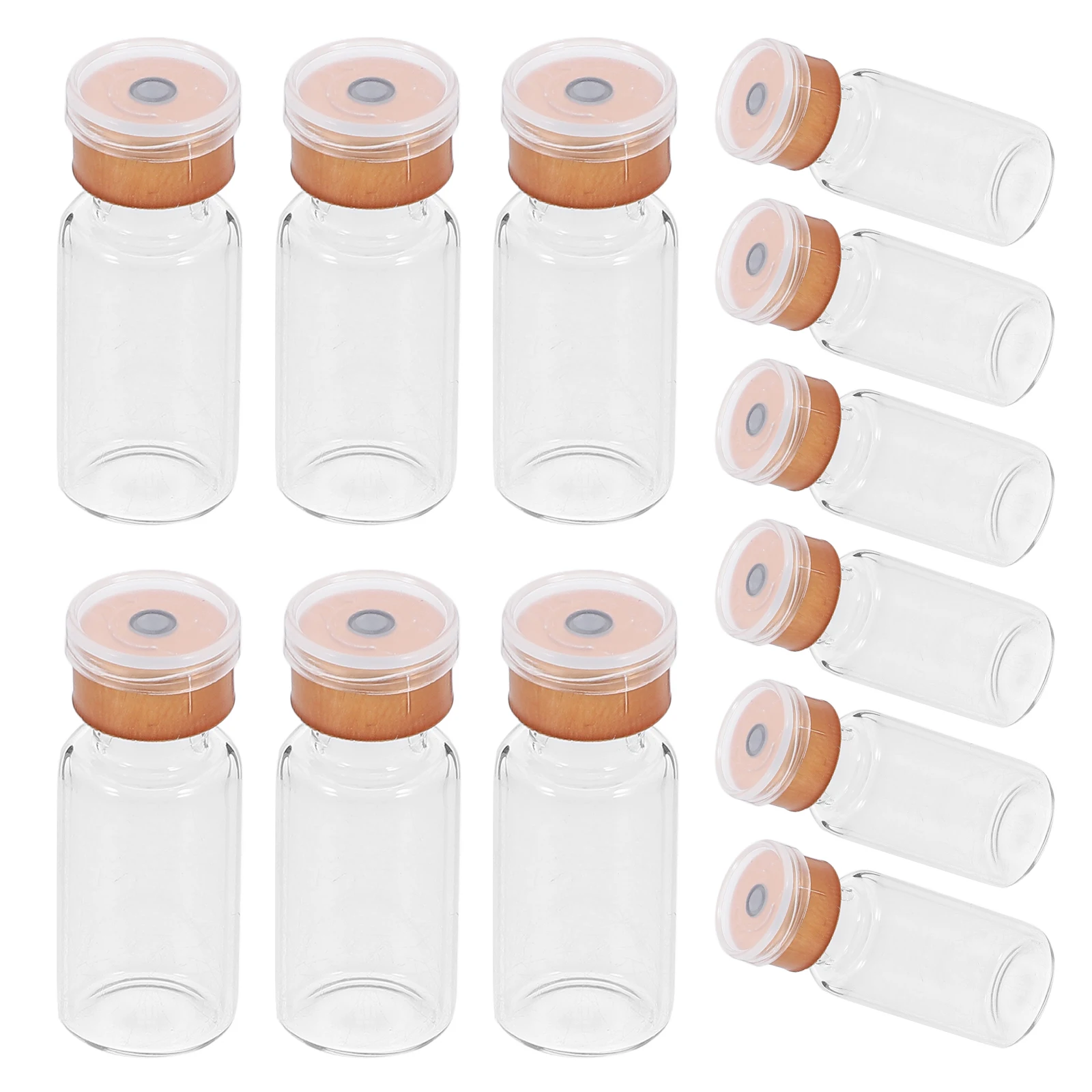 

20pcs Glass Bottles 3Ml Small Vials With Caps Leakproof Clear Containers For Liquid Powder Storage Sample Lab Test Tube