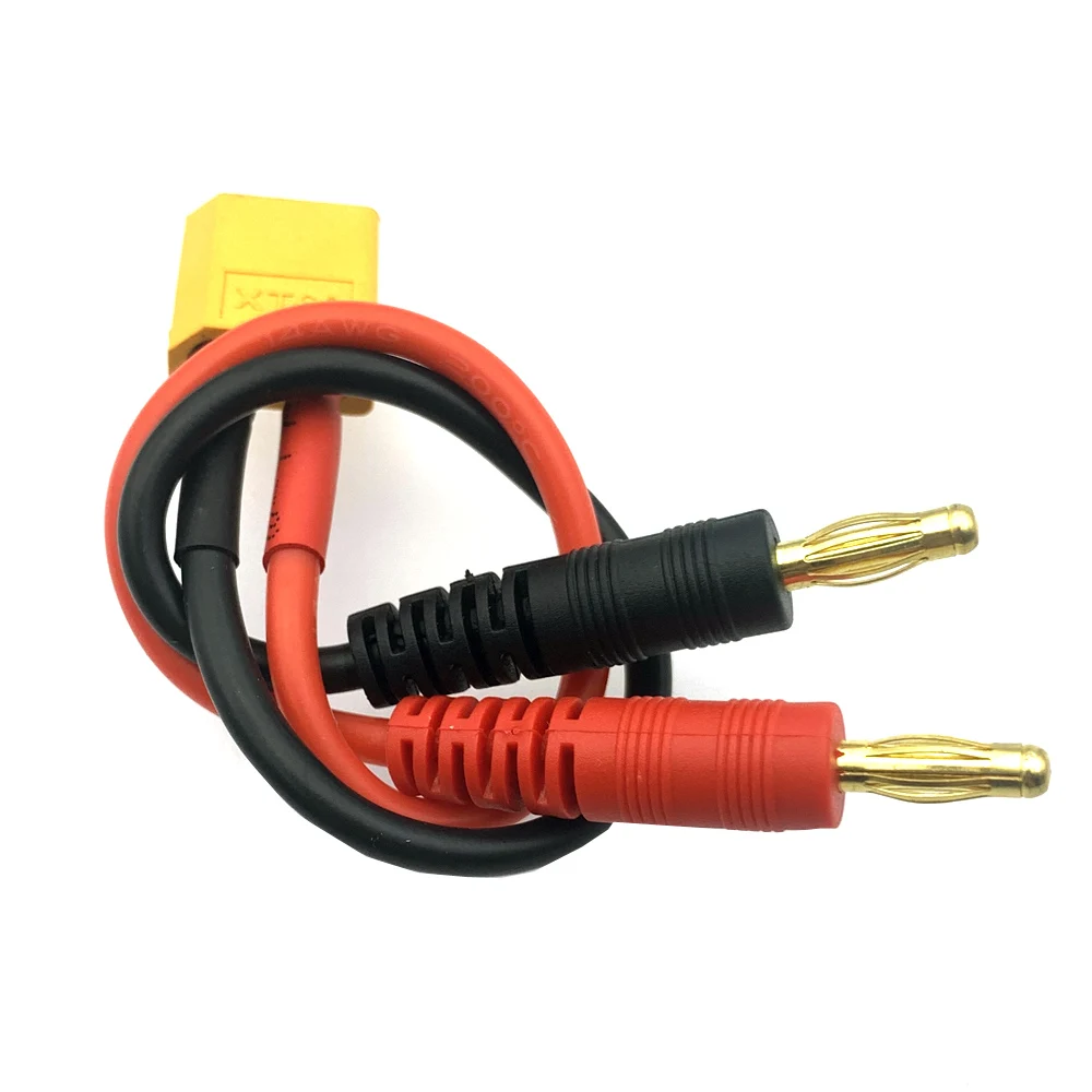 XT30/XT60 to Banana Plug Battery Lipo Charge Connector 14AWG For Balancing Battery High-temperature Ultra Soft Silicon Cable