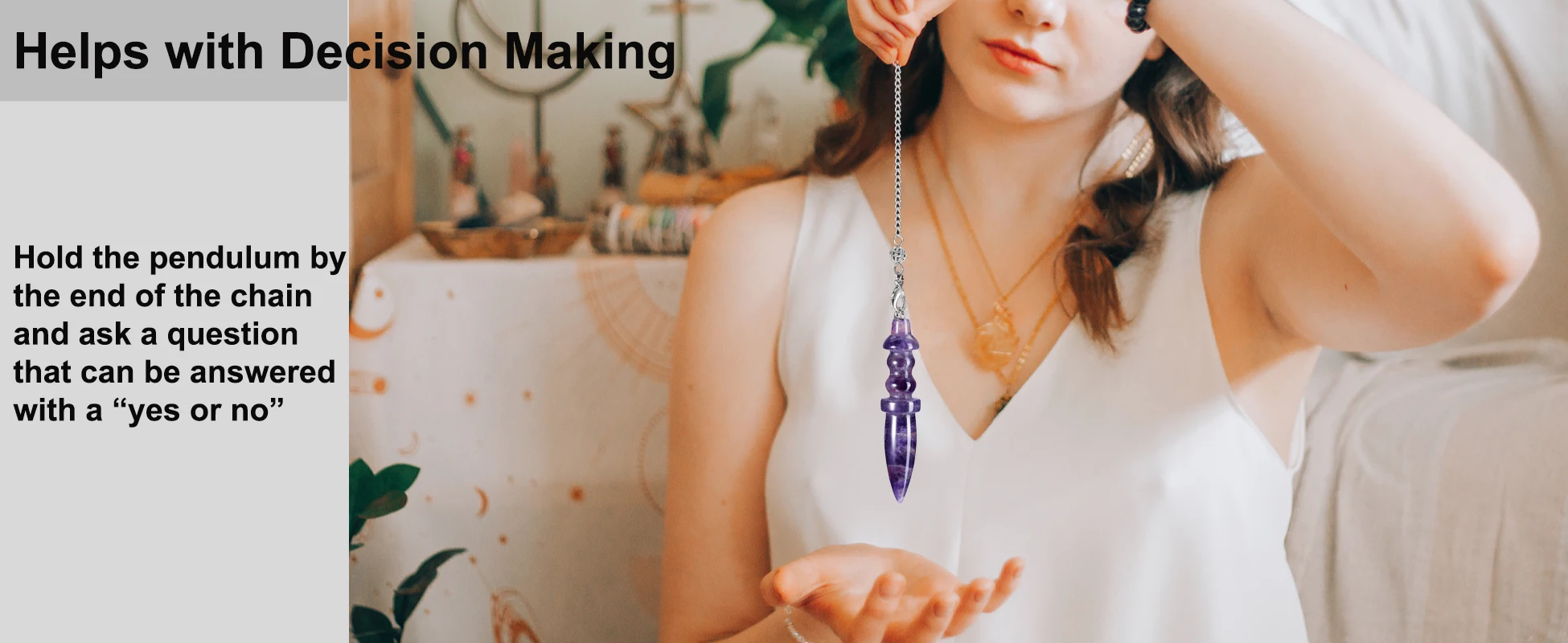 Natural Stone Pendant Egyptian Crystal Pendulum for Divination Dowsing Reiki Pink Clear Quartz Amethysts Black Onyx Pendulo X130