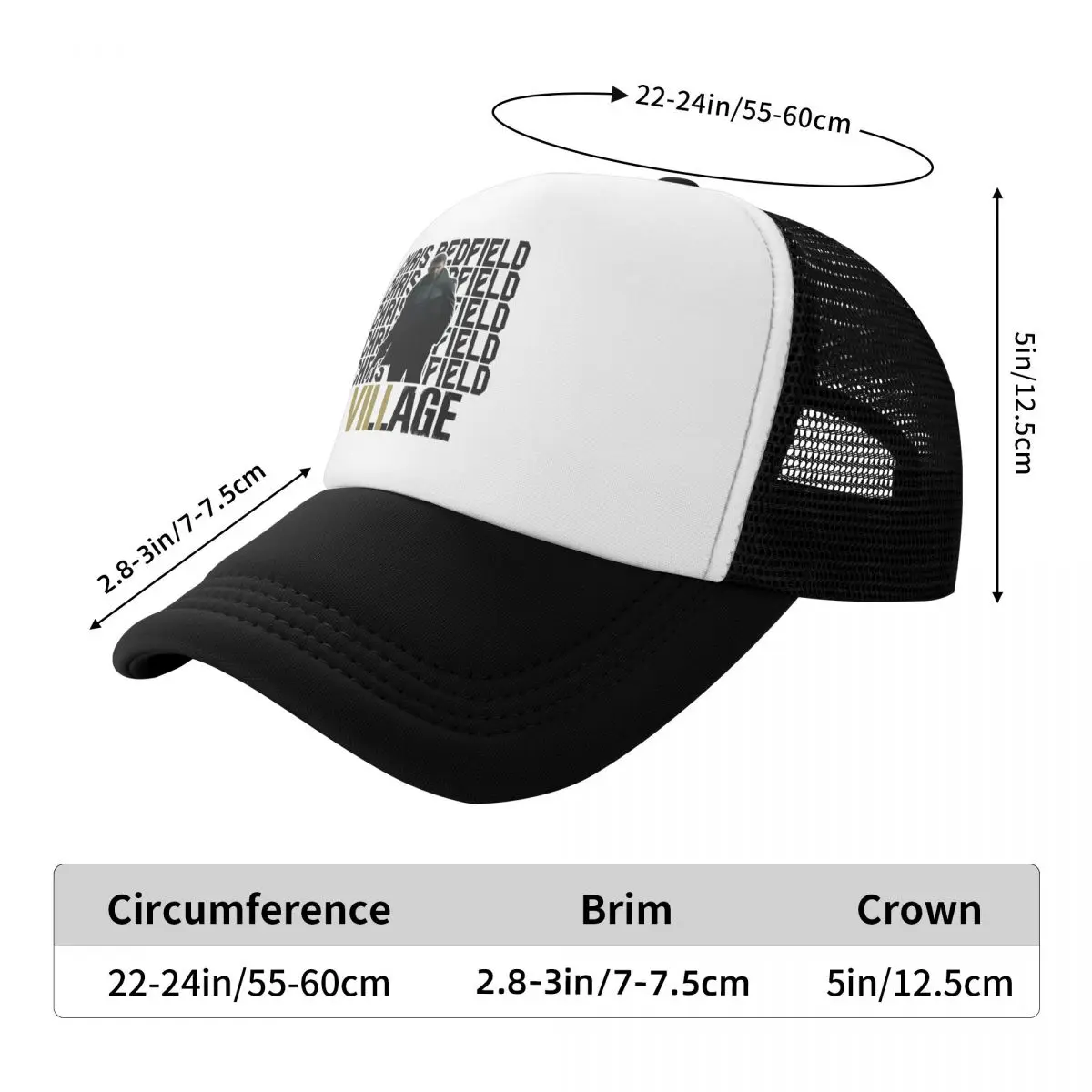 Girl Dinner Chris Redfield Trendy Baseball Caps Mesh Hats Adjustable Peaked Adult Caps