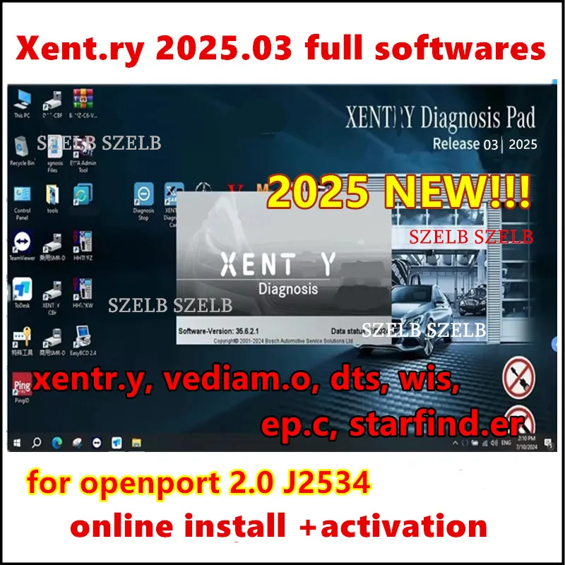 

Xentry 2025.03 полная диагностическая программная помощь Vedia.mo DT.S WIS EPC Starfinder для Openport 2.0 J2534 Интерфейс онлайн-удаленная установка