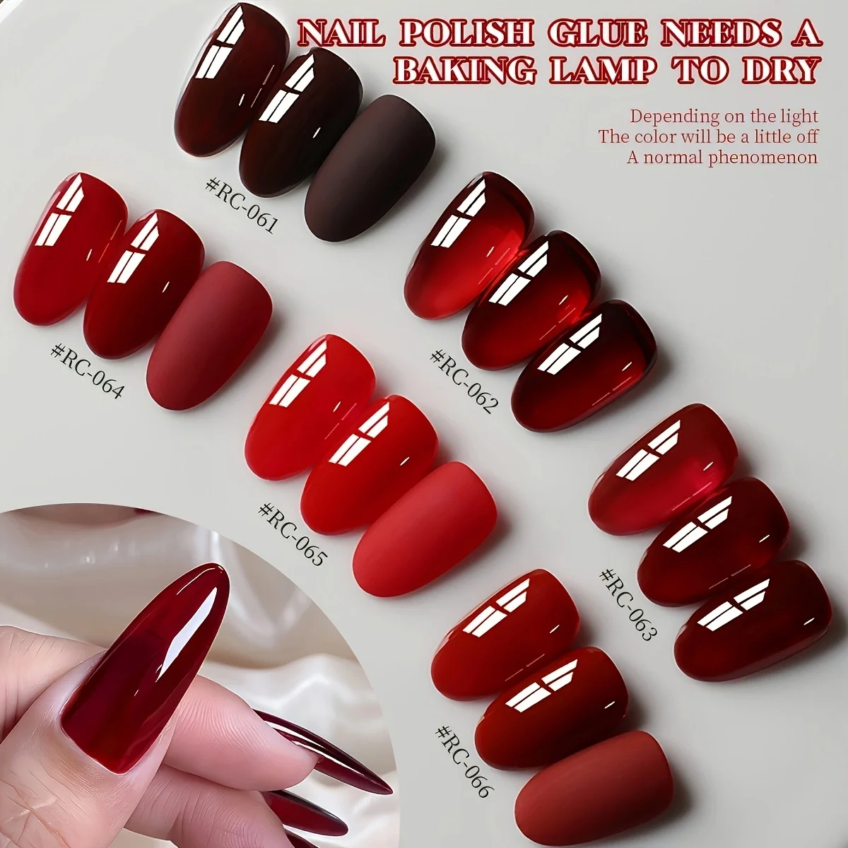 

Roman bottle neon series 6 colors pomegranate red, cherry red and other versatile UV gel nail polish is firm and long-lasting
