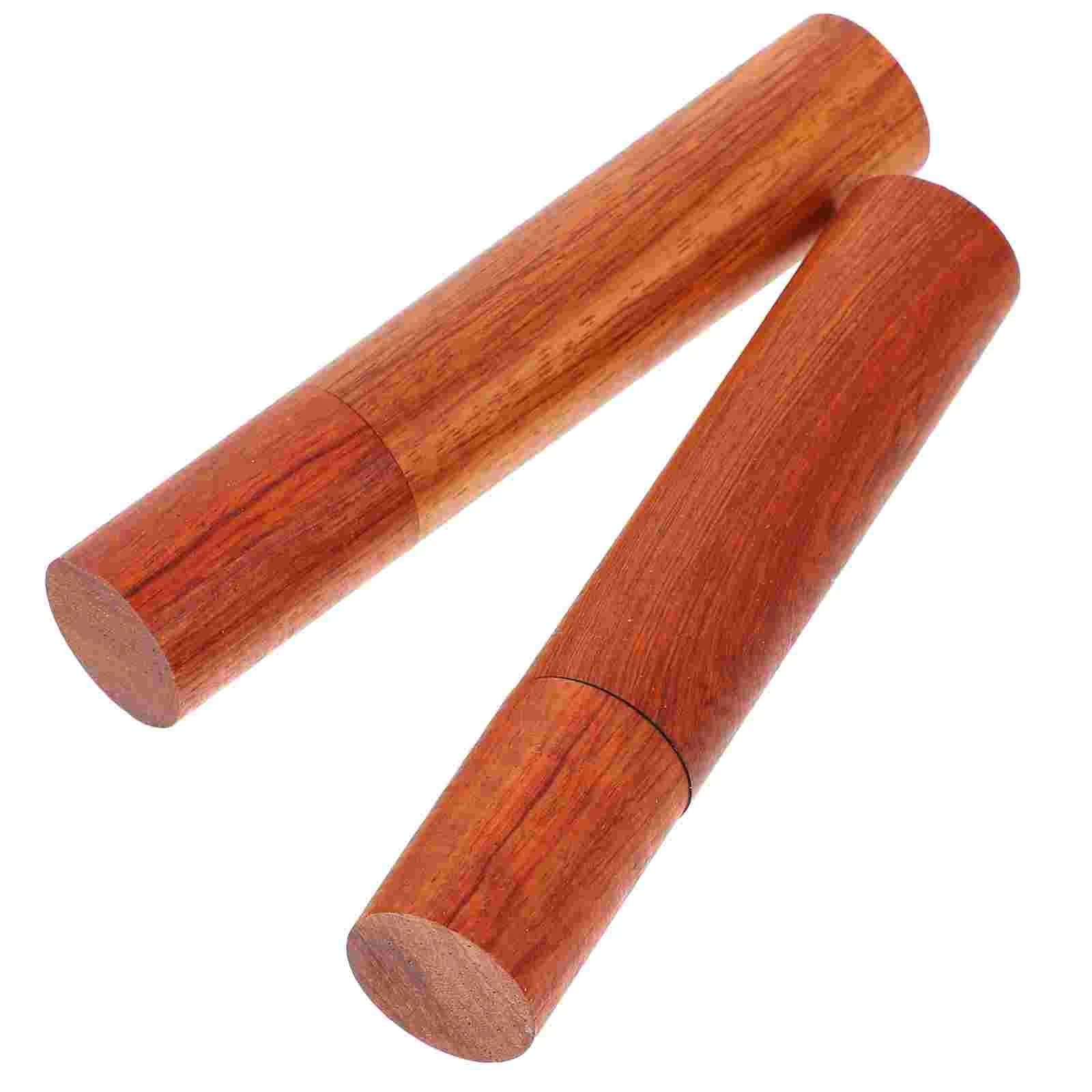 2 Pcs Fragrance Tube Incense Storage Container Creative Wooden Burner Tea Natural Rosewood Stick Barrel