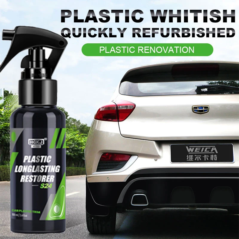 Car Plastic Restorer Rubber Trim Back To Black Plastic Renovation Hgkj S24 Wax Polish Hydrophobic Coating Auto Care Accesorries