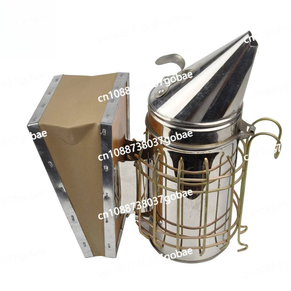 

Honey Bee Smoker Wholesale Stainless Steel Leather Medium sized Manual Tip Smoker