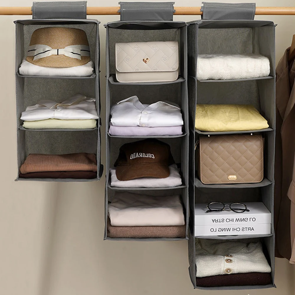 

1/3/4/5Layer Storage Hanging Bag Wardrobe Organizer Multifunctional Clothing Organizing Bag Foldable Drawer Closet Storage Shelv