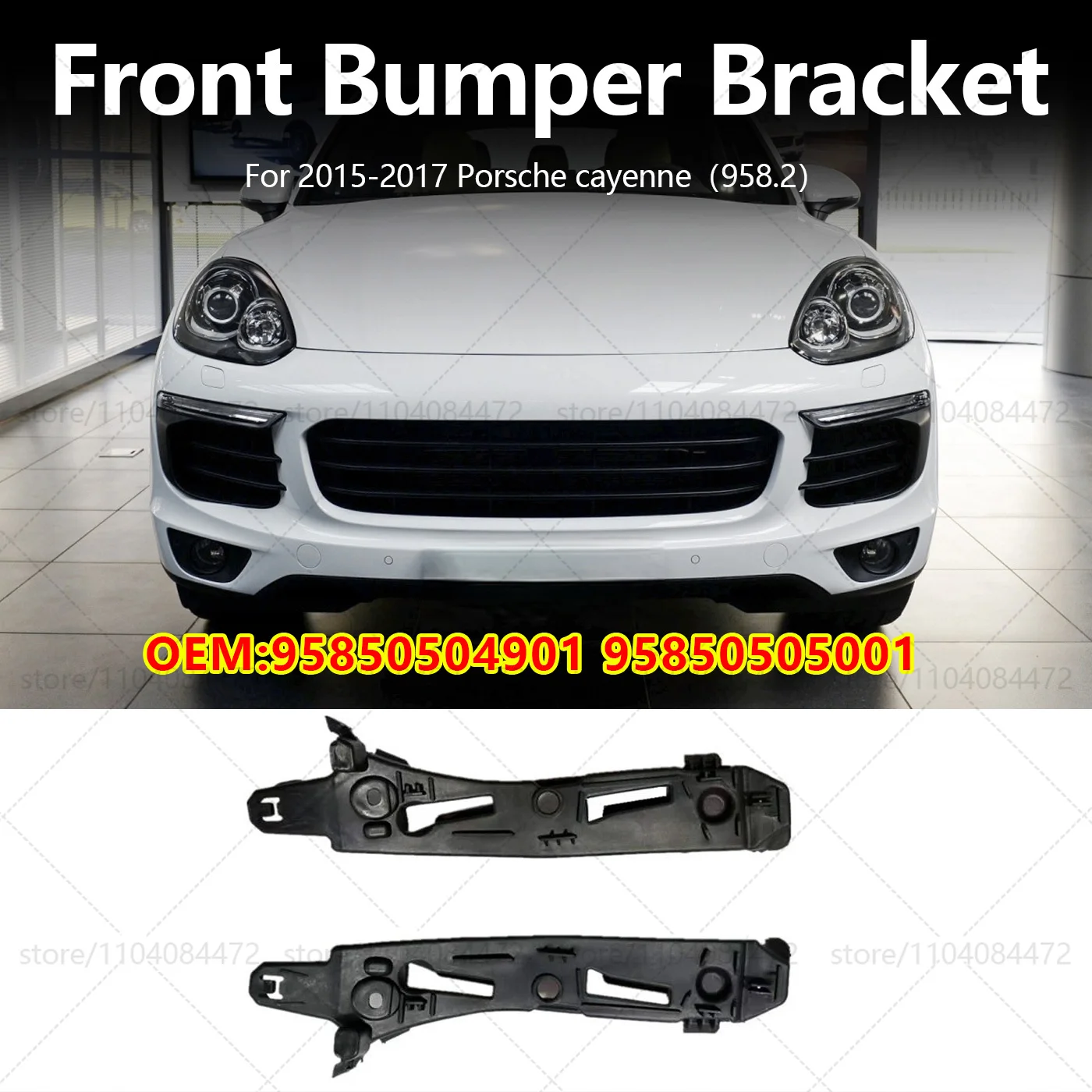 For Porsche 2015-2017 Cayenne 958.2 Front Bumper Bracket OEM 95850504901 95850505001