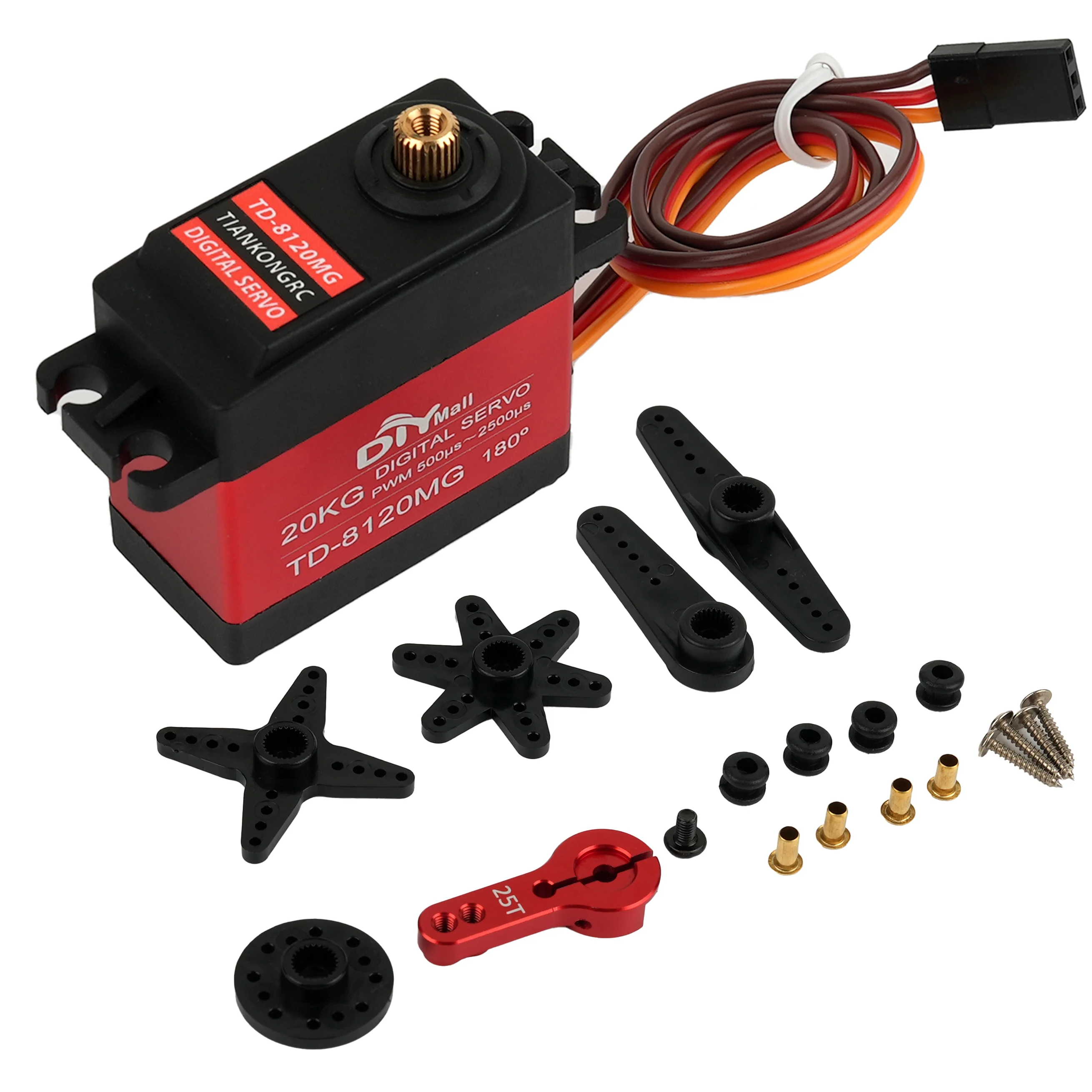 TD-8120MG 20KG Digital Servo Waterproof Metal Gear High Torque 180 270 360 Degree RC Remote Control Car Model Vehicle Toy