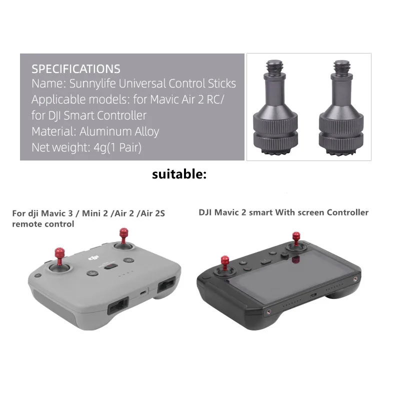 2 шт., джойстик для DJI Mavic 3 / Mini 2 /Air 2 /Air 2S /AIR 3 / Mini 3 / Mini 3PRO