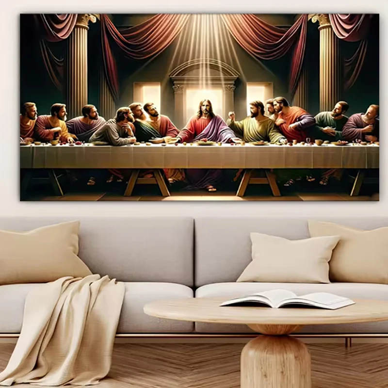 

5D Diy Diamond Painting Kits The Last Supper Religious Jesus Christ Full Square Round Mosaic Embroidery Cross Stitch Wall Decor